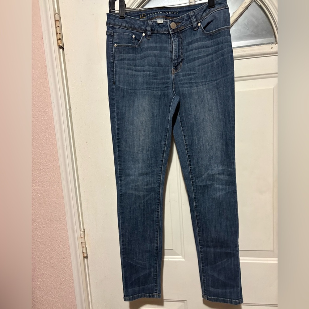 Lauren Conrad Women's Mid-Rise Skinny Jeans - Blue